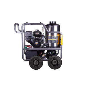 BE Power HW4015RA 4,000 PSI 4.0 GPM Hot Water Pressure Washer with Powerease 420 Engine and AR Triplex Pump facing right
