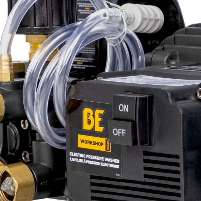 BE Power P1515EPN 1,500 PSI 1.6 GPM 1.5 HP Portable Electric Pressure Washer close up