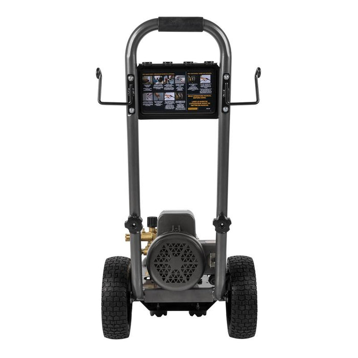 BE Power PE-1115EW1A 1,100 PSI 2.0 GPM 1.5 HP Electric Pressure Washer with Baldor Motor and Triplex Pump
back view