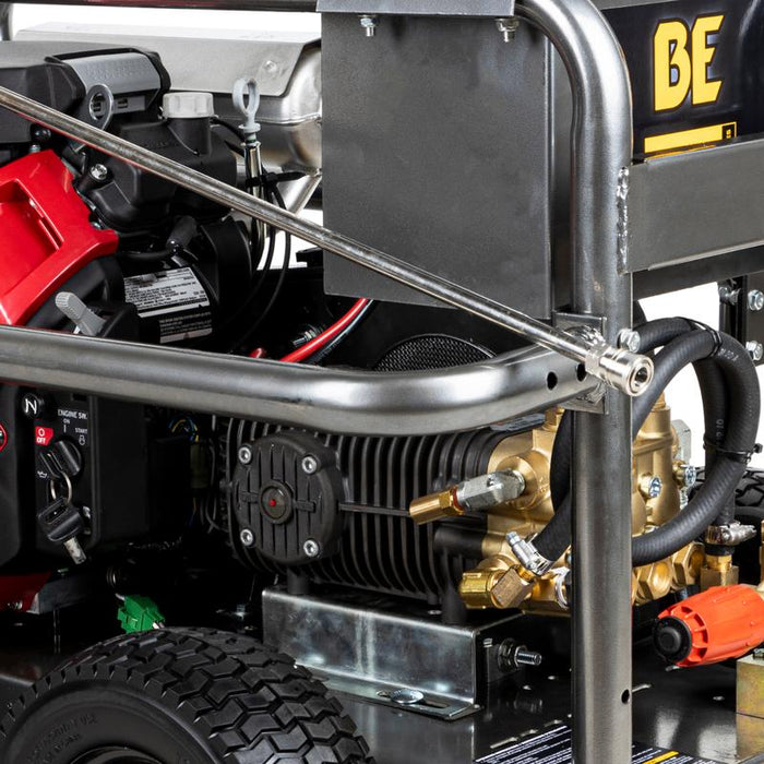 BE Power PE-5024HWEBCOM 5,000 PSI 5.0 GPM Cold Water Gas Pressure Washer close up
