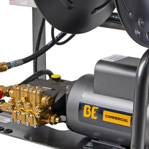 BE Power X-1520FW1GENH 1,500 PSI 2.0 GPM 2.0 HP Wall Mount Electric Pressure Washer with a Baldor Motor and General Triplex Pump close
