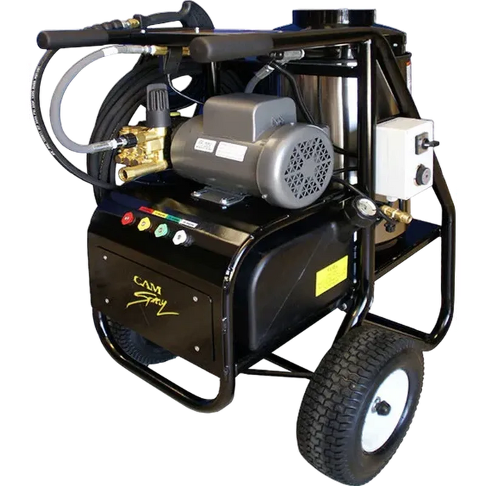 Cam Spray 1000SHDE Pressure Washer Electric Powered Diesel Fired Hot Water 3 GPM 1,000 PSI in white background
