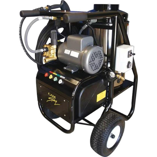 Cam Spray 1500SHDE Pressure Washer Electric Powered Diesel Fired Hot Water 3 GPM 1,500 PSI in white background
 