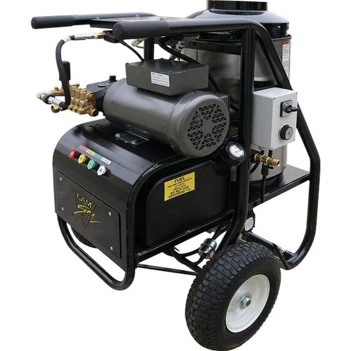 Cam Spray 2725SHDE Pressure Washer Electric Powered Diesel Fired Hot Water 2.5 GPM 2,700 PSI front view
