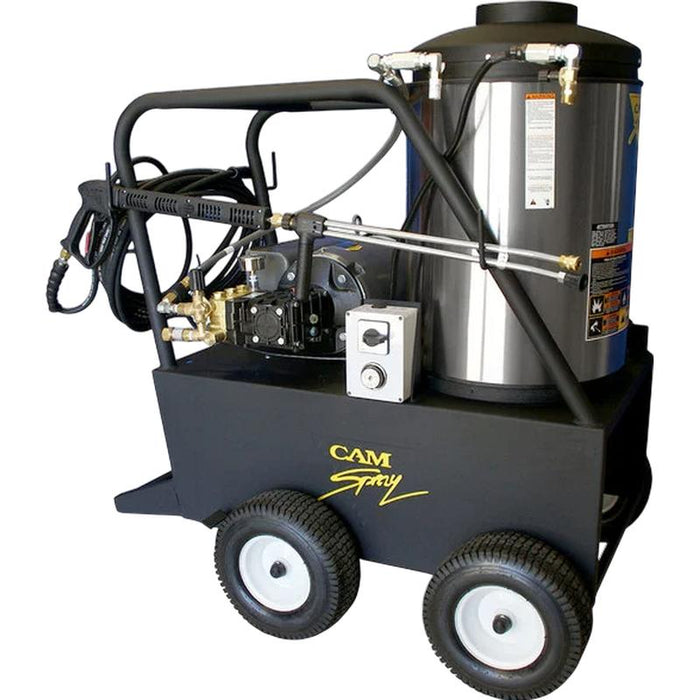 Cam Spray 4000QE Pressure Washer Electric Powered Diesel Fired Hot Water 4 GPM 4,000 PSI in white background
