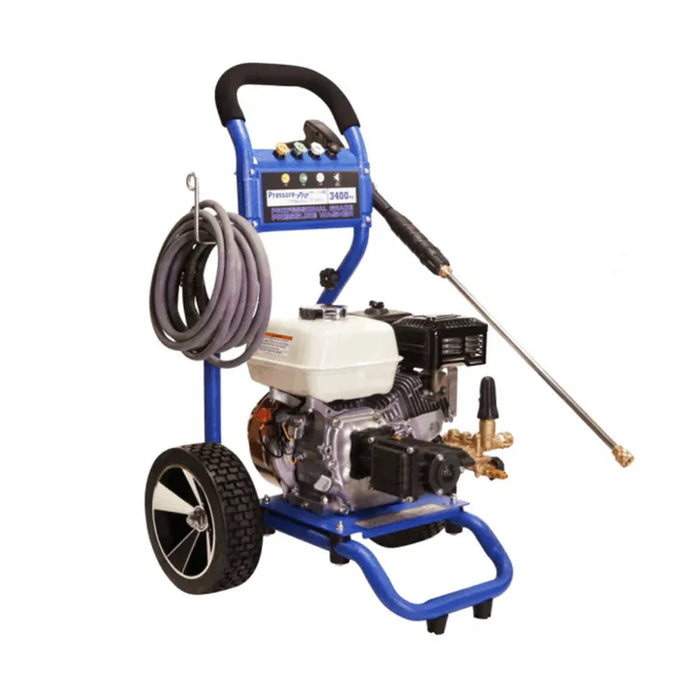 Pressure-Pro PP3425H Dirt Laser 3,400 PSI PP3425H with 196cc Honda GX200 in white background