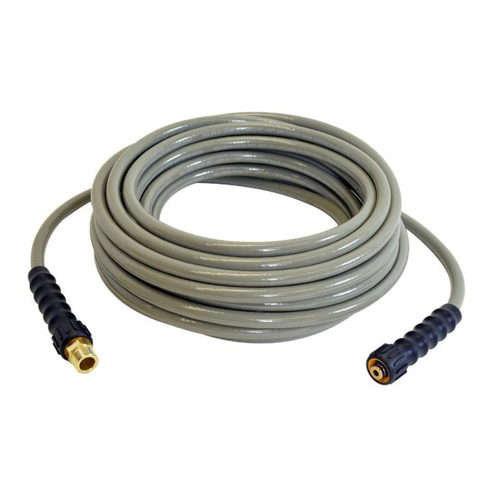 Simpson 40226 5/16 Inch x 50 Foot 3,700 PSI Cold Water Moreflex Extension Hose in white background