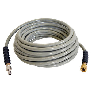 Simpson 41096 3/8 Inch x 100 Foot 4,500 PSI Hot and Cold Water Armor Extension Hose inw hite background