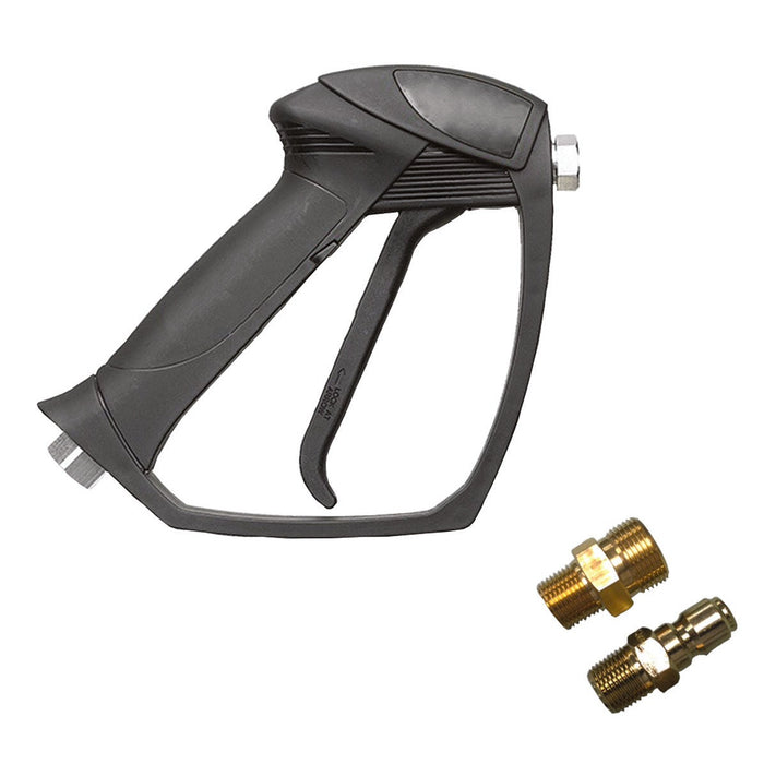 Simpson 80178 hot water pressure washer spray gun rated to 5,000 PSI, angled view