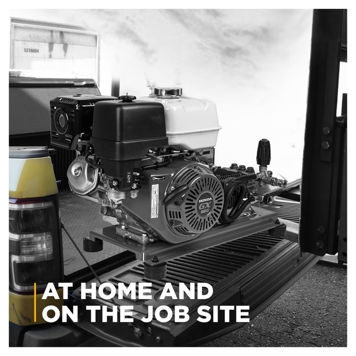 BE Power Equipment B4213HETBGS 4,200 PSI 4.2 GPM Truck Mount Cold Water Gas Pressure Washer with Honda GX390 Electric Start Engine and General Belt Drive Triplex Pump