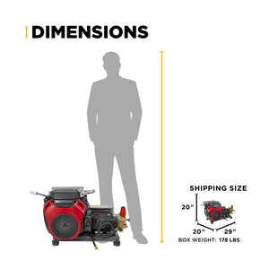 BE Power Equipment B5024HETBAS 5,100 PSI 5.5 GPM Truck Mount Cold Water Gas Pressure Washer with Honda GX690 Electric Start Engine and CP Belt Drive Triplex Pump