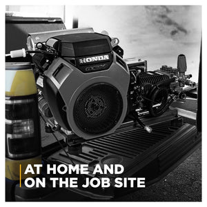 BE Power Equipment B3528HETBGS 3,500 PSI 10.0 GPM Truck Mount Cold Water Gas Pressure Washer with Honda iGX800 Engine and General Belt Drive Triplex Pump
