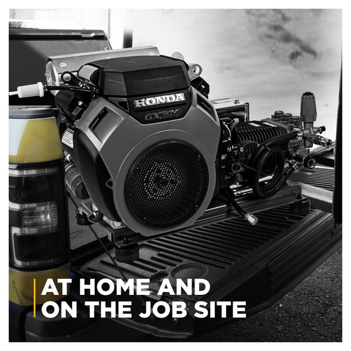 BE Power Equipment B5024HETBAS 5,100 PSI 5.5 GPM Truck Mount Cold Water Gas Pressure Washer with Honda GX690 Electric Start Engine and CP Belt Drive Triplex Pump