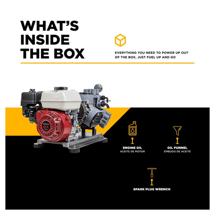 BE Power Equipment SW1165HC2 300 PSI 11.0 GPM Gas Gear Drive Commercial Mobile Soft Wash System with Honda GX200 Engine and Comet P40/20 Diaphragm Pump