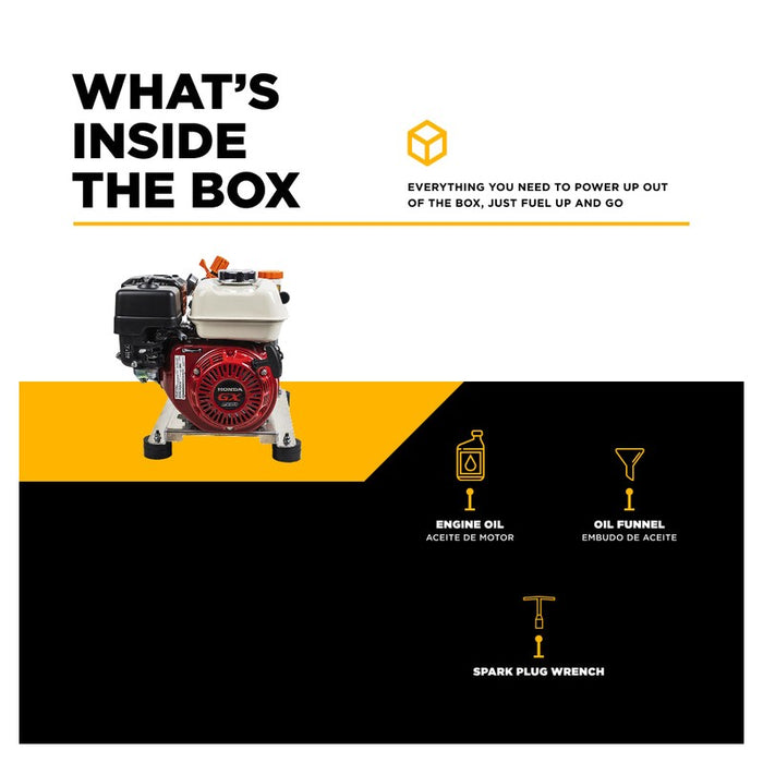 BE Power Equipment SW1165HZ 300 PSI 11.0 GPM Gas Commercial Mobile Soft Wash System with Honda GX200 Engine and CP Z42PPGR Diaphragm Pump