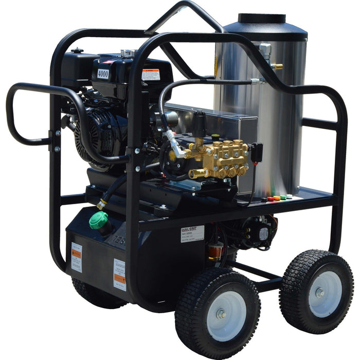 Pressure-Pro Hot Shot Gas 4012-17G 4,000 PSI 4.0 GPM Gas Powered Hot Water Pressure Washer with Honda GX390 Engine, 4 Wheel Portable