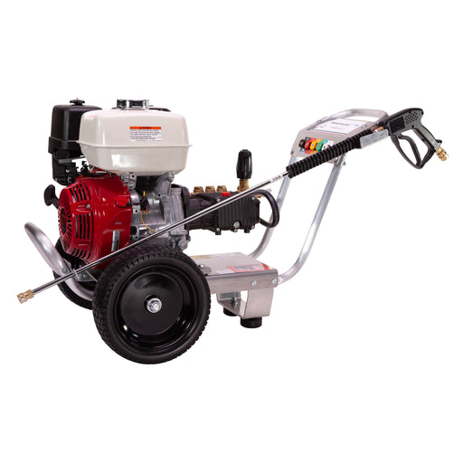 Pressure-Pro Eagle II E4040HG-20 gas powered cold water cart pressure washer, front view