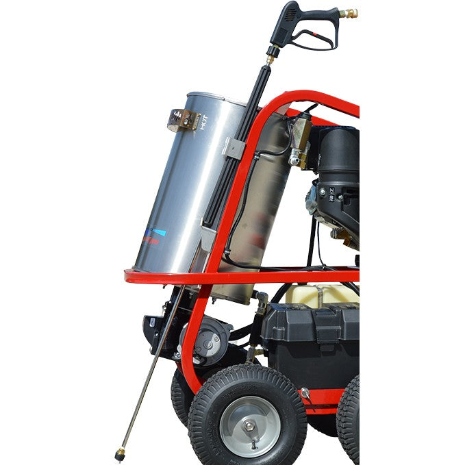 Pressure-Pro Dirt Laser SH40004HH gas powered hot water pressure washer, angled view