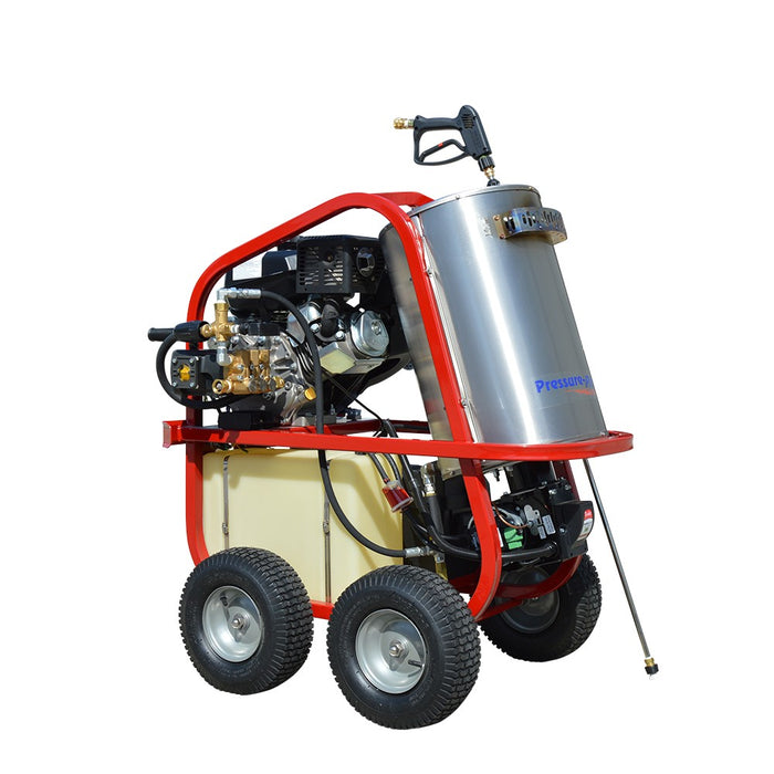 Pressure-Pro Dirt Laser SH40004KH gas powered hot water pressure washer, angled view