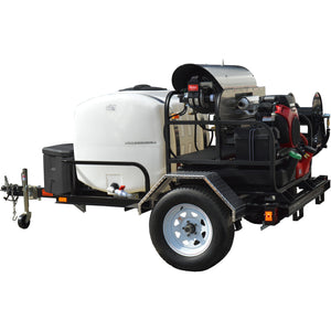 Pressure-Pro Tow-Pro TR6012PRO-35HG trailer mounted hot water pressure washer, front view