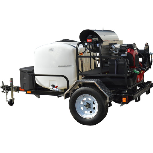Pressure-Pro Tow-Pro TR6012PRO-35HG trailer mounted hot water pressure washer, front view